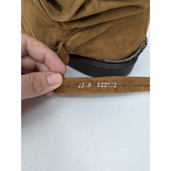 Vintage Zodiac Suede Ankle Boots with Skull Accents Men's Size 13 - Picture 12 of 13